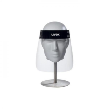 Näokaitse visiir Uvex 9701, 0,3mm PET, udukindla kattega, elastne peapael 54-64cm
