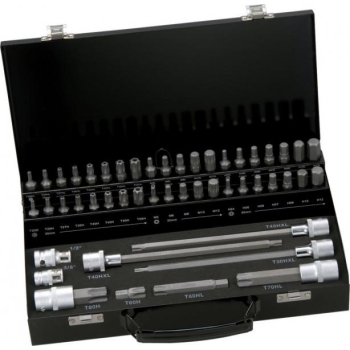 Otsakute kmpl 49 osa XZN, Torx, Hex, 30mm, 75mm ja 200mm adapteriga 10mm saba, kohvris Irimo