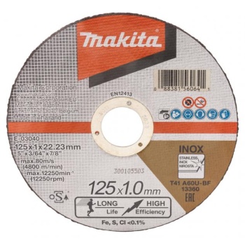 Metallilõikeketas Makita RST/ METALL; 125x1 mm, A60U 