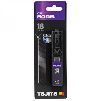 Tajima 18mm varutera DORA Razar Black Blades, 10 tk.