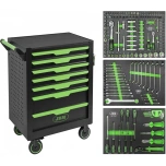 154-OS. TÖÖRIISTAKÄRU TÖÖRIISTADEGA "BASIC" MUST-ROHELINE JBM* 