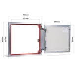 Peidetav plaaditav luuk ATP 40×40 (ATP40X40)