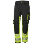 Helly Hansen ICU ripptaskutega püksid HI VIS CL1 369 Yellow/ Ebony C54