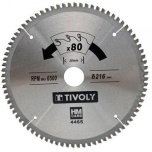 Saeketas Tivoly 216x30mm, z80, 3°, (20mm adapter), värvilistele metallidele