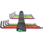Wera TORX® L-võtmete kmpl T8- T40 9 osa, Multicolour, BlackLaser, kuulpea 967/9 TX XL