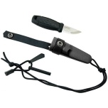 Matkanuga koos süütepulgaga Morakniv Eldris Fire starter komplekt, must